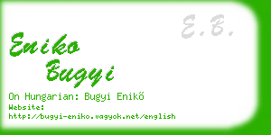 eniko bugyi business card